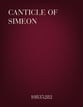 Canticle of Simeon SATB choral sheet music cover